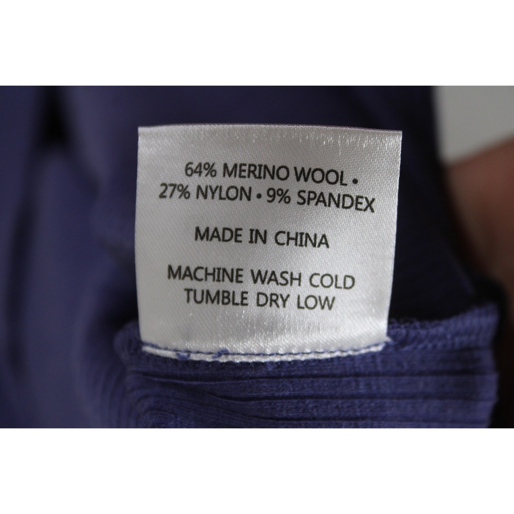 NWT Woolx S Iris Purple Merino Wool Ribbed Tank Midi Dress Sleeveless Side Slit - Picture 6 of 8